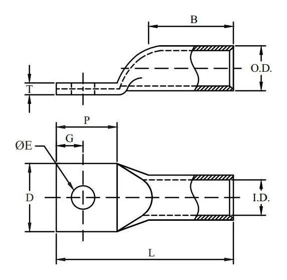 1 Hole, Long Barrel, With/Without Inspection Window (AWG)