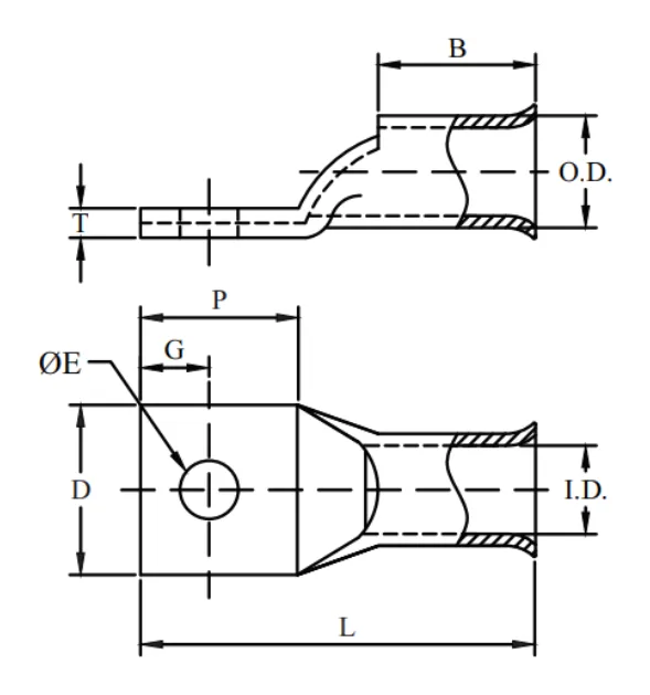 1 Hole, Standard Flared Barrel, Inspection Window (AWG)