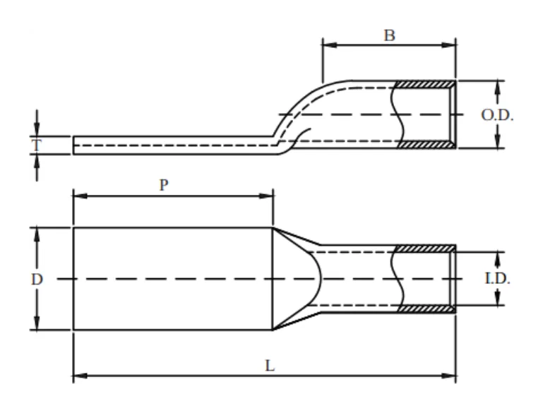 Blank Short Tongue, Long Barrel, With/Without Inspection Window (AWG)