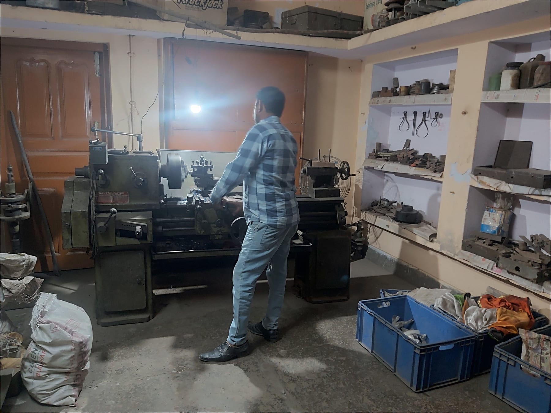 Machine shop at the Aligarh works